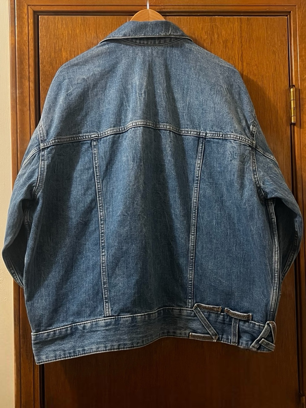 Staud Wrangler The Biggest Jean Denim Trucker Jacket New S M 90s Y2K Oversized - Picture 3 of 15